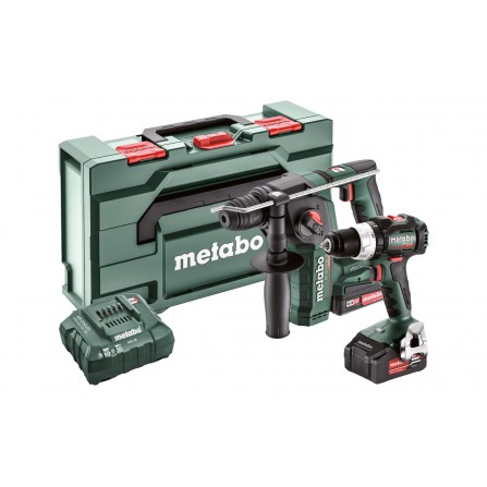 Akumuliatorinių įrankių Metabo Combo 2.5.2 rinkinys (685182000), 18 V, 1 x 4 Ah, 1 x 2 Ah, įkroviklis + lagaminas