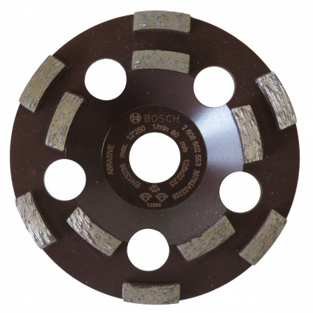 Universalus deimantinis šlifavimo diskas abrazyviniams paviršiams Bosch Expert, 125 x 22,23 x 4,5 mm, 1 vnt.