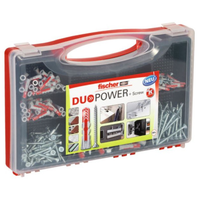 Fischer kaiščių su varžtais rinkinys RedBox Duopower 280 vnt.