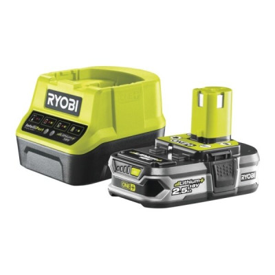 Ryobi akumuliatoriaus ir įkroviklio rinkinys, RC18120-125, 18V ONE+, 2.5 Ah