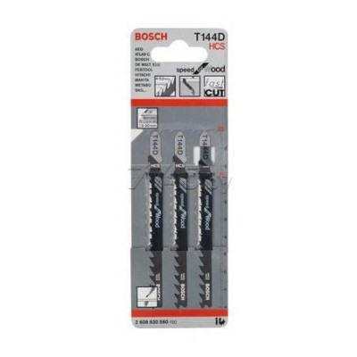 Siaurapjūklio pjūklelių komplektas Bosch, T144D, 3 vnt.