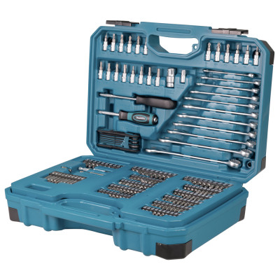 Set met steeksleutels, draaibits en kopjes Makita E-17980 (231 delen)