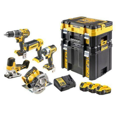 Accu gereedschapsset DeWALT DCK500P3T (DCD796+DCF887+DCS335+DCS570+DCL050)