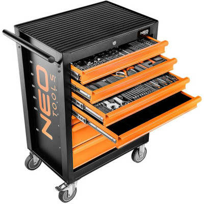 Gereedschapswagen/kast Neo 84-222-12 (7 laden + 176 gereedschappen)