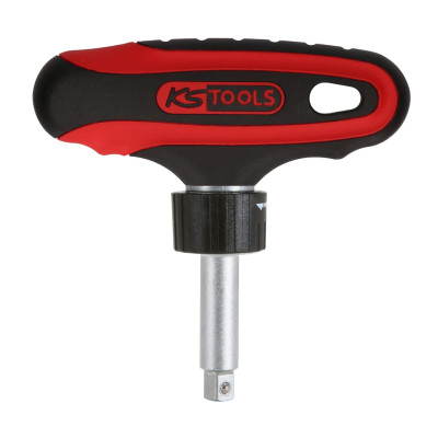 KS Tools 1/4" ERGOTORQUEmax ratelsleutel met T-handgreep en omkeerbare stand, 45 tanden (151.1109)