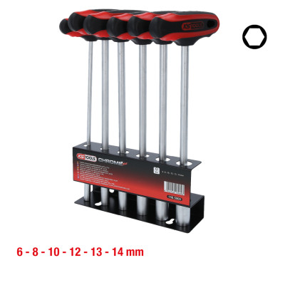 KS Tools T-handgreep moersleutelset, 6-delig, 6-14 mm (158.5000)