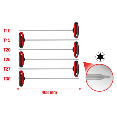 KS Tools Torx-hoeksleutelset met T-handvat, 6-delig (158.8050)