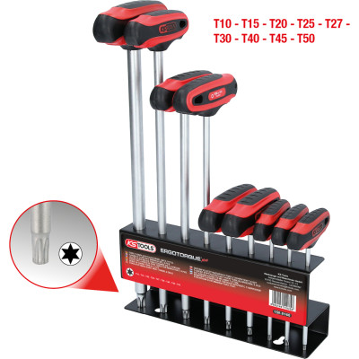 KS Tools Torx-hoeksleutelset met T-handvat, 9-delig (158.8160)