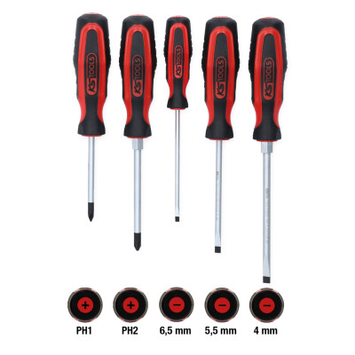 KS Tools ERGOTORQUEplus schroevendraaierset, 5-delig (159.0005)