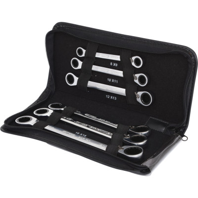 KS Tools GEARplus Dubbele ratelringsleutelset, omkeerbaar, 6-delig (503.4580)