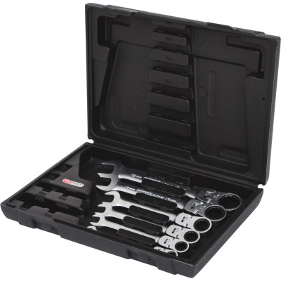 KS Tools GEARplus scharnierratel ringsleutelset, 6-delig, vergrendelbaar (503.4859)