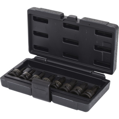 KS Tools 1/2" Power Bit Socket Set Torx, 8-delig, T30-T80, kort (515.1107)