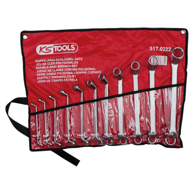 KS Tools Dubbele Ringsleutelset, Offset, 11-delig 6-32 mm (517.0222)