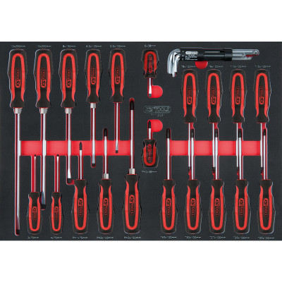KS Tools SCS schroevendraaierset, 29-delig in 1/1 systeeminzetstuk (711.1029)