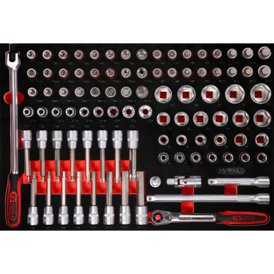 KS Tools 1/2" dopsleutelset met schuimrubberen inzetstuk, 95-delig (811.0095)