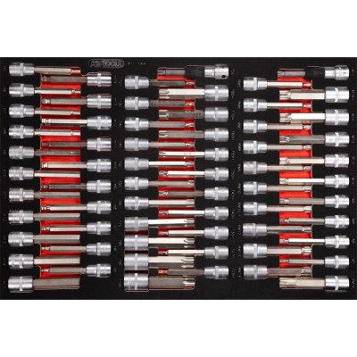 KS Tools 1/2" bitdopset met schuimrubberen inzetstuk, 64-delig (811.1064)