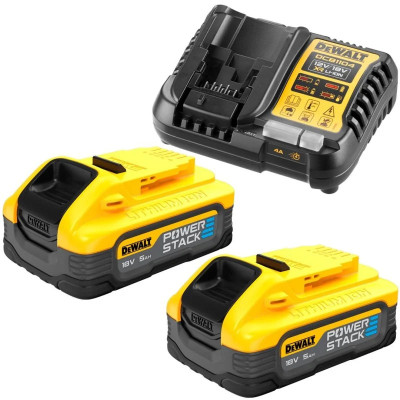 DeWalt accuset DCB1104H2-QW 18 V, 2 x 5,0 Ah POWERSTACK