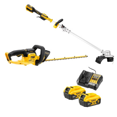 DeWalt accu-tuingereedschapset DCMST561HT-QW heggenschaar, grastrimmer, 2 x 5,0 Ah en lader