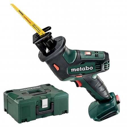 Akumuliatorinis tiesinis pjūklas Metabo SSE 18 LTX Compact (602266840), 18 V + lagaminas