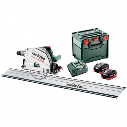 Akumuliatorinio diskinio pjūklo Metabo KT 18 LTX 66 BL (691172810) rinkinys, 18 V, 2 x 8 Ah, įkroviklis, liniuotė, lagaminas